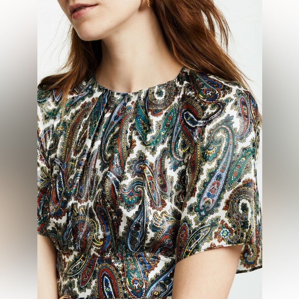 Diane von Furstenberg DVF Barton Logo Belted Silk Blend Mini Dress Size 4 - Picture 3 of 9